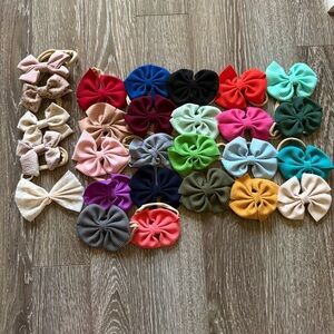 Colorful Bow Headbands Set of 27 for Babies